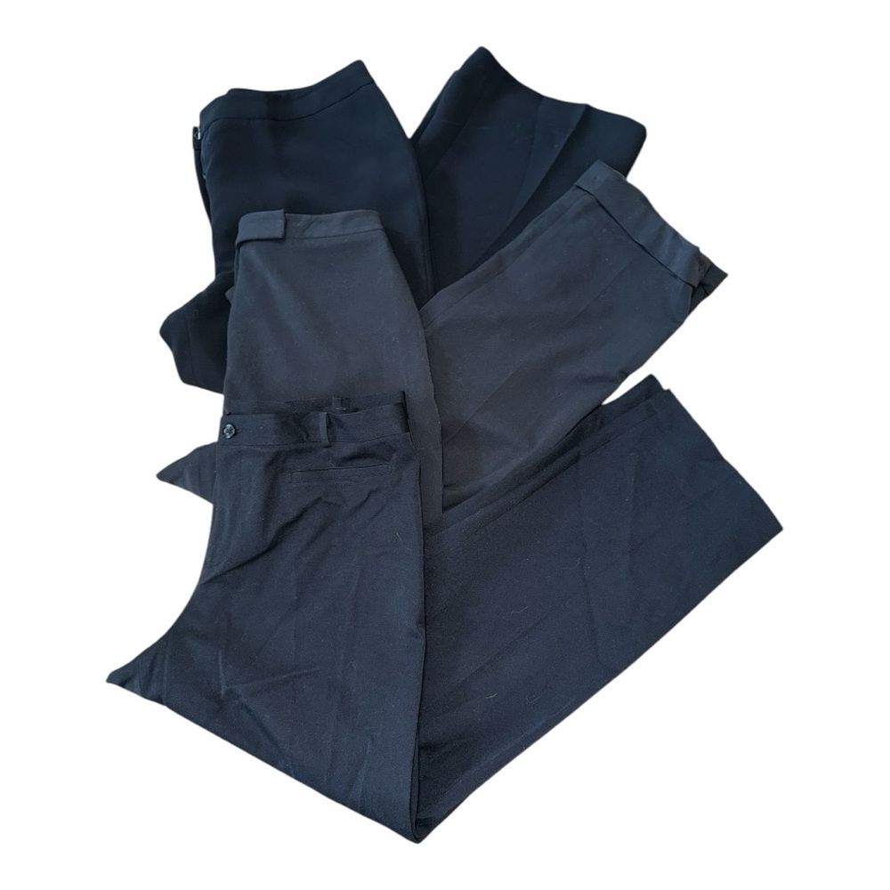Lot of (3) Women’s Tahari/Sandra King/Rafaella Black Dress Pants - 14P